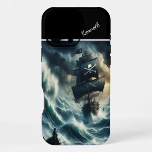 Pirate Ship In A Storm iPhone 16 Pro Max Case