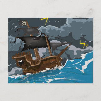 Pirate Ship in Storm Invitation