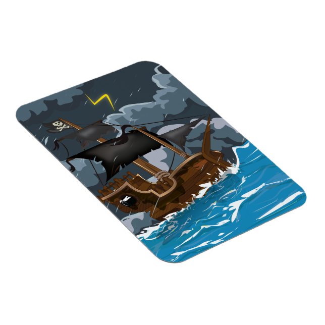 Pirate Ship in Storm Magnet (Right Side)