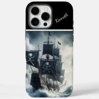 Pirate Ship in Stormy Seas