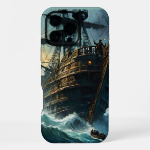 Pirate Ship In The Galleon's Crest iPhone 16 Pro Max Case
