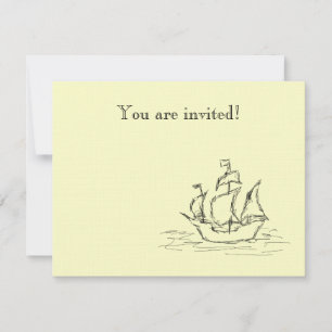 Pirate ship. invitation