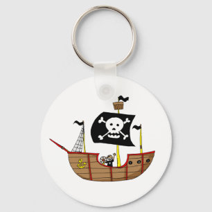 Pirate ship key ring