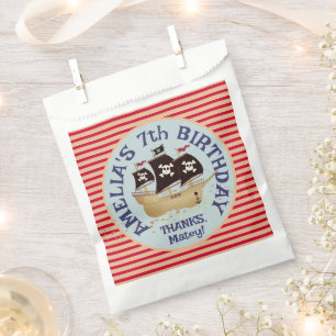 Pirate Ship Kids Birthday Party Favour Bags