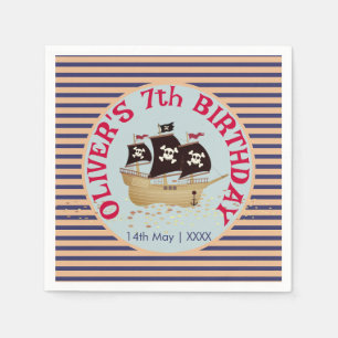 Pirate Ship Kids Birthday Party Napkin