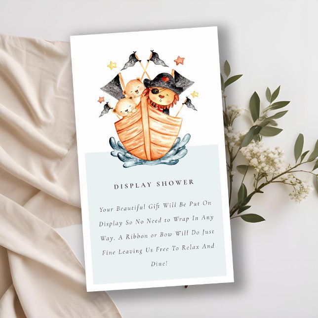 Pirate Ship Lion Cub Display Shower Baby Shower Enclosure Card (Creator Uploaded)