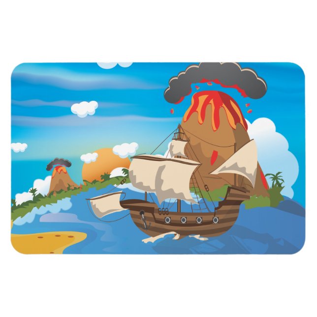Pirate Ship Magnet (Horizontal)