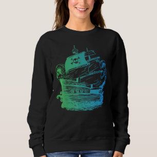 Pirate Ship Men Women Kids Nautical Boat Sweatshirt