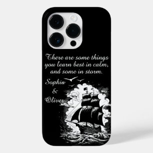 Pirate Ship Modern Motivational Quote White Text Case-Mate iPhone 14 Pro Case