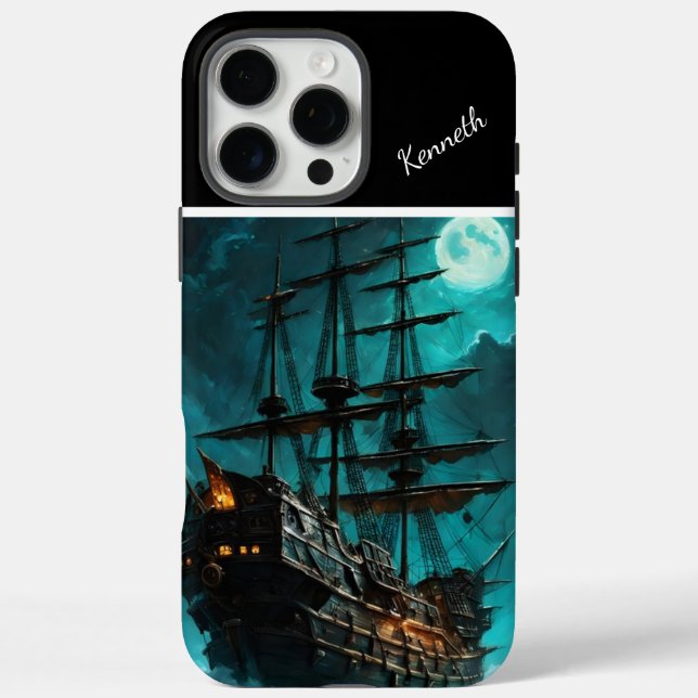 Pirate Ship Moonlight Galleon Case-Mate iPhone Case (Back)
