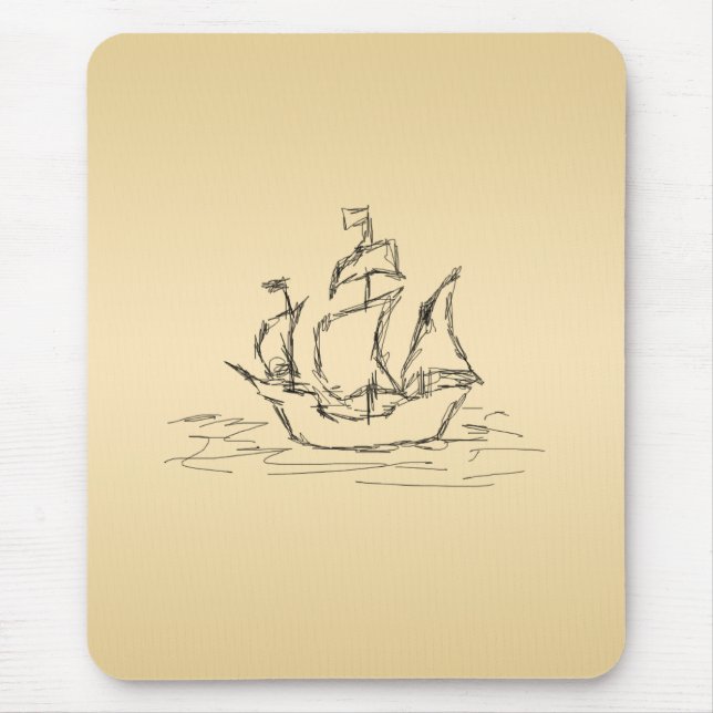 Pirate ship. mouse mat (Front)