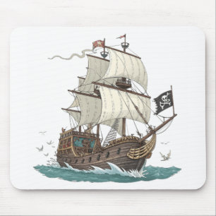 Pirate Ship Mouse Mat