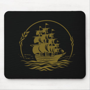 Pirate Ship Ocean World Wonder Adventure Vector Mouse Mat