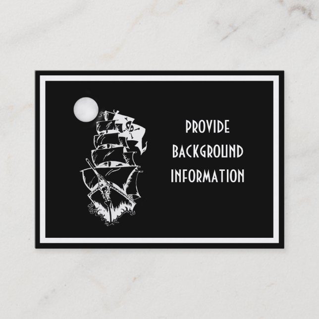 Pirate Ship on the High Seas Business Card (Front)