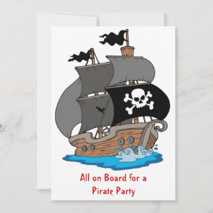 Pirate Ship Party Invitation