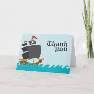 Pirate Ship Party Thank You Card