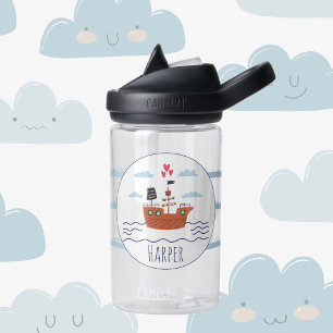 Pirate Ship Personalised Kids Water Bottle