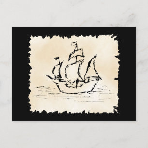 Pirate Ship. Postcard