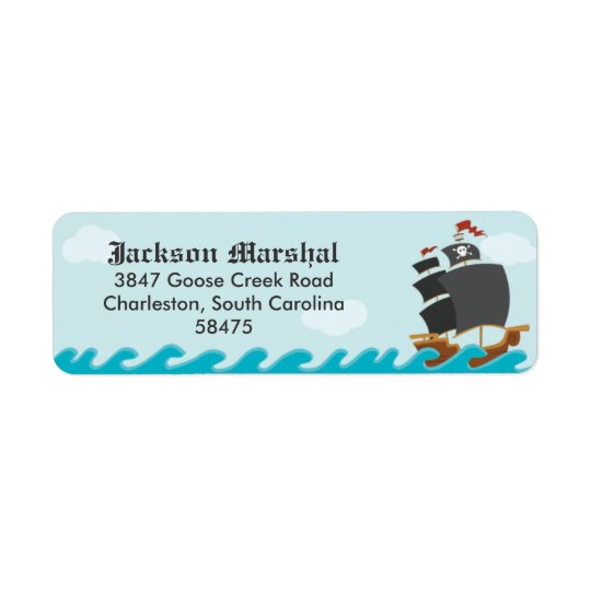 Pirate Ship Return Address Label