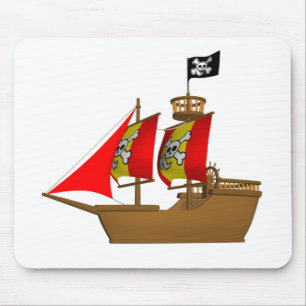 Pirate Ship Sail Sea Ocean Boat Mouse Mat