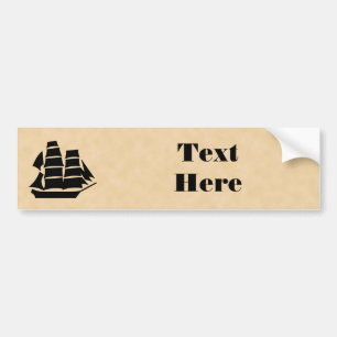 Pirate Ship. Sailing Ship. Bumper Sticker