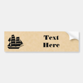 Pirate Ship. Sailing Ship. Bumper Sticker