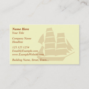 Pirate Ship. Sailing Ship. Business Card