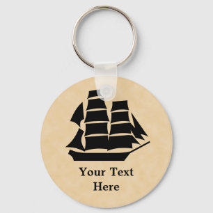 Pirate Ship. Sailing Ship. Key Ring