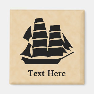 Pirate Ship. Sailing Ship. Magnet