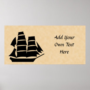 Pirate Ship. Sailing Ship. Poster