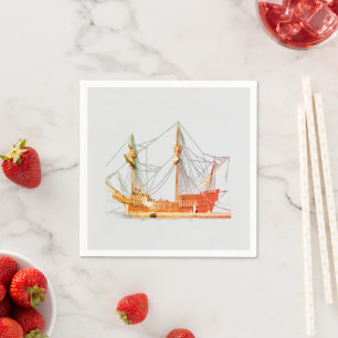 Pirate Ship San Salvador Napkin