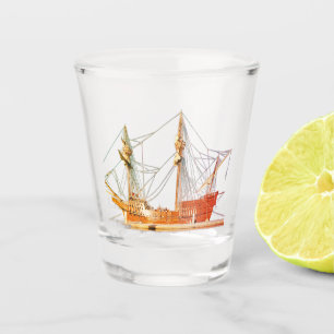 Pirate Ship San Salvador Shot Glass