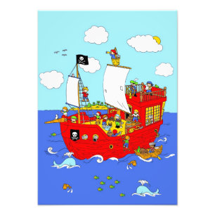 Pirate Ship scene Photo Print