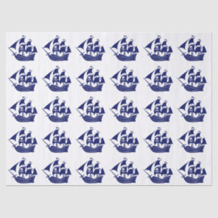 Pirate Ship Skull Crossbones DIY Colors Blue Tissue Paper