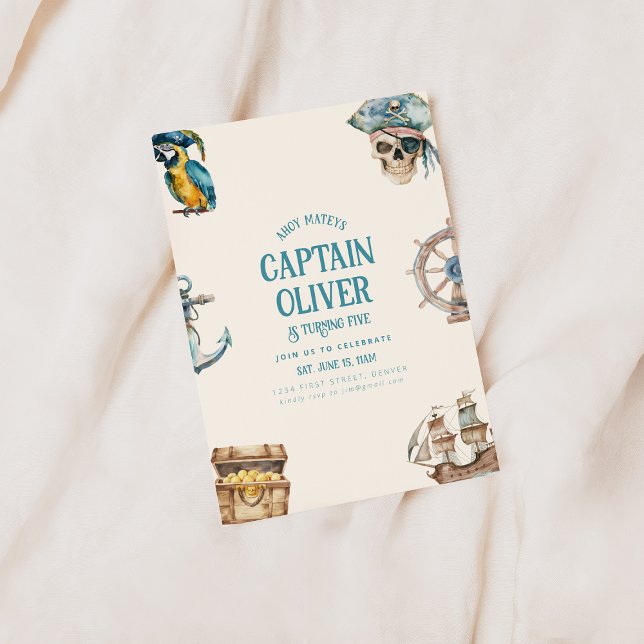 Pirate Ship Treasure Birthday Invite (Creator Uploaded)