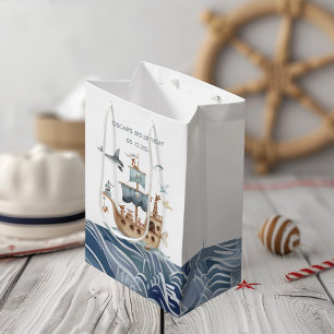Pirate Ship with Animals Kids Party Medium Gift Bag