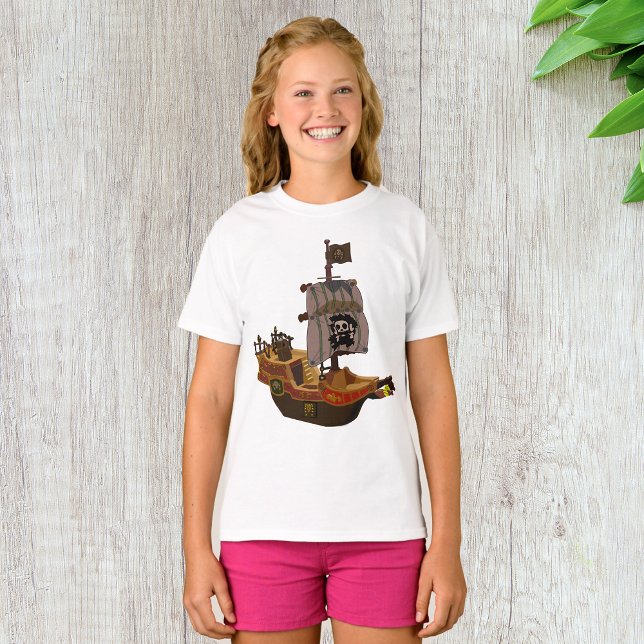 Pirate Ship with Skull Flag T-Shirt (Creator Uploaded)