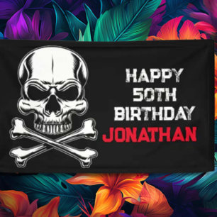 Pirate Ships Birthday  Banner