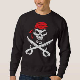 Pirate Shirt With Crossbones & Eye Patch Skull Gra