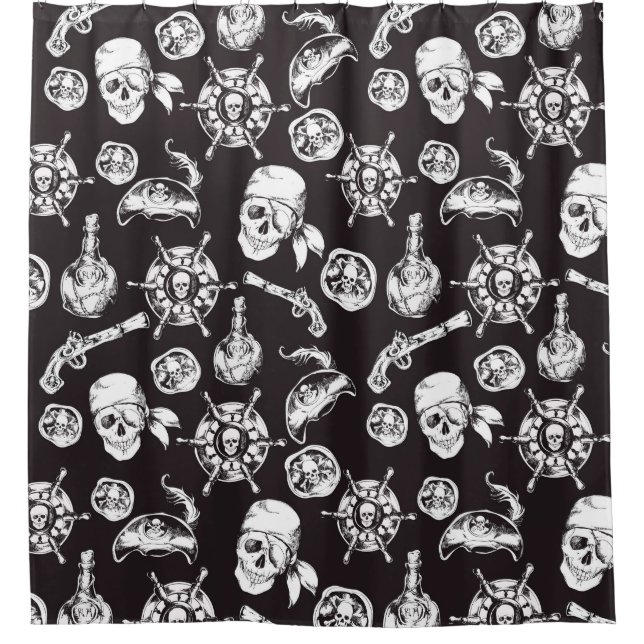 Pirate Shower Curtain (Front)