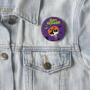 Pirate skeleton cat 6 cm round badge