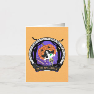Pirate Skeleton Cat Folded Holiday Card