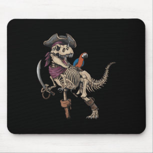 Pirate Skeleton Dinosaur T Rex Funny Tyrannosaurus Mouse Mat