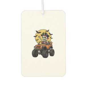 Pirate Skeleton Monster Truck Halloween Design_1 Car Air Freshener