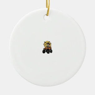 Pirate Skeleton Monster Truck Halloween Design_1 Ceramic Tree Decoration