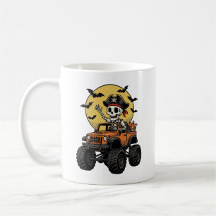 Pirate Skeleton Monster Truck Halloween Design_1 Coffee Mug