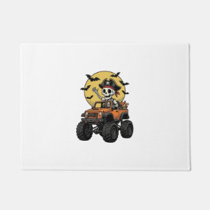 Pirate Skeleton Monster Truck Halloween Design_1 Doormat