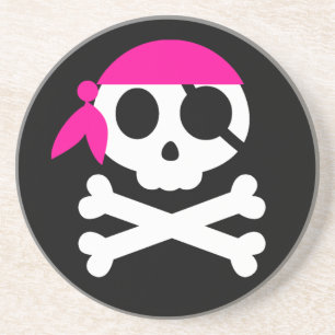 Pirate Skeleton Skull Bandanna Coaster