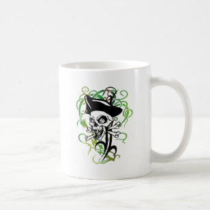 Pirate Skeleton Vampire Fangs Tattoo Style Artwork Coffee Mug