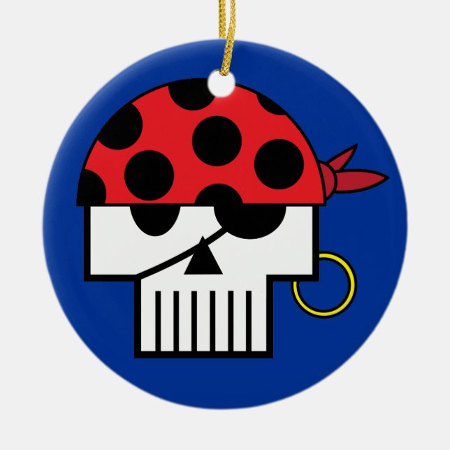 Pirate Skulicon Ornament (Front)
